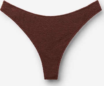 CALZEDONIA Bikini Bottoms 'Crinkle Waves' in Brown: front