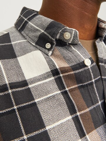JACK & JONES Comfort fit Button Up Shirt 'JPRBLUBrook' in Black