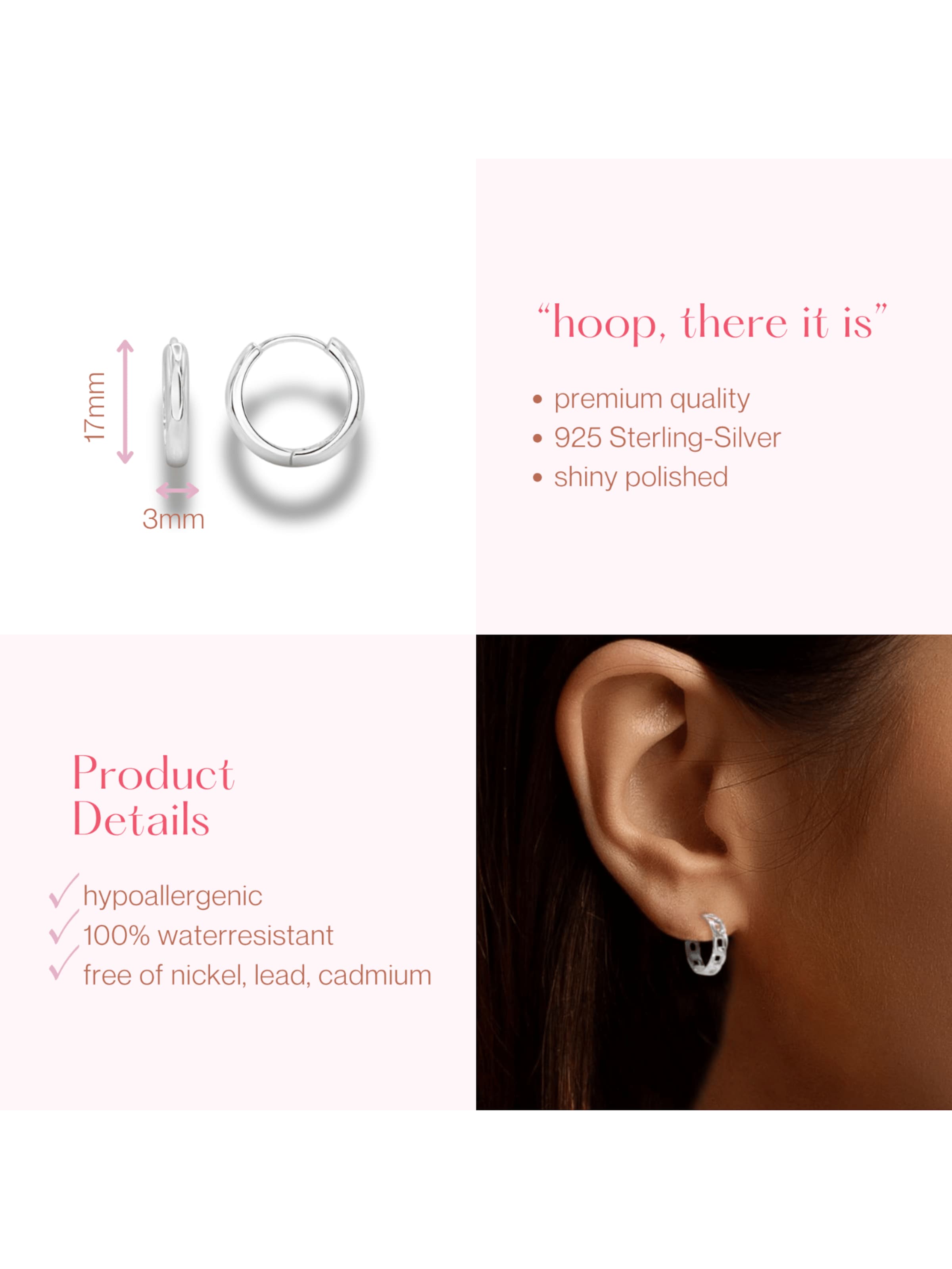 ARS-ARGENTI Earrings 'HOOP, THERE IT IS' in Silver