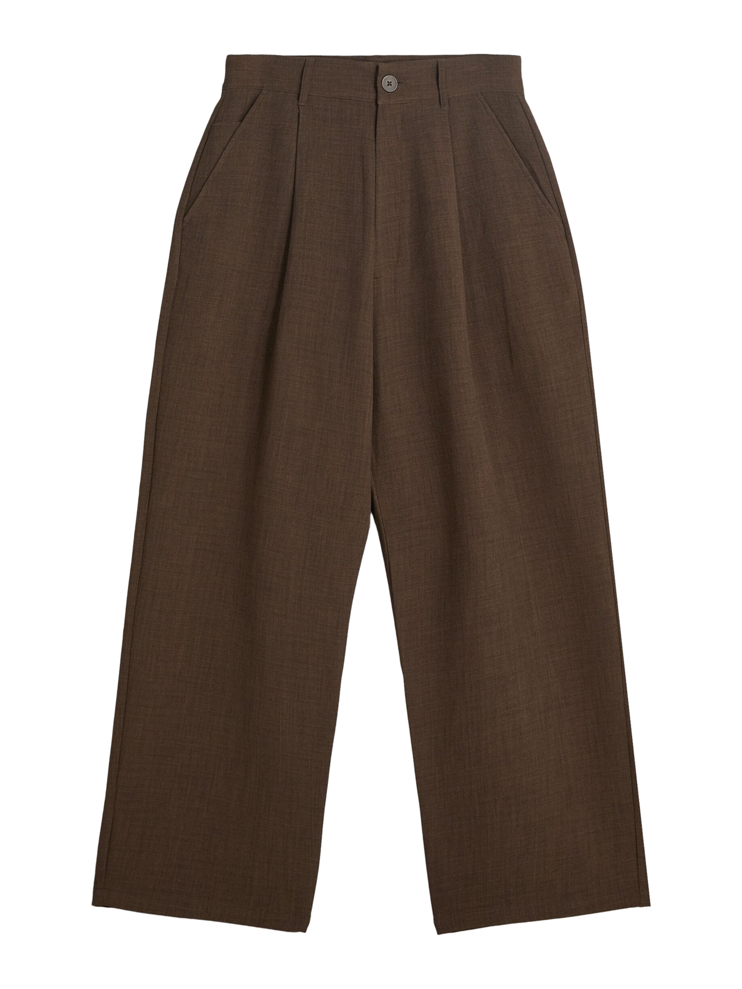 Bershka Loosefit Hose in Braun: Vorderseite