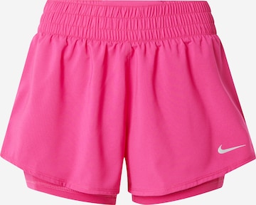 NIKE Regular Workout Pants in Pink: front