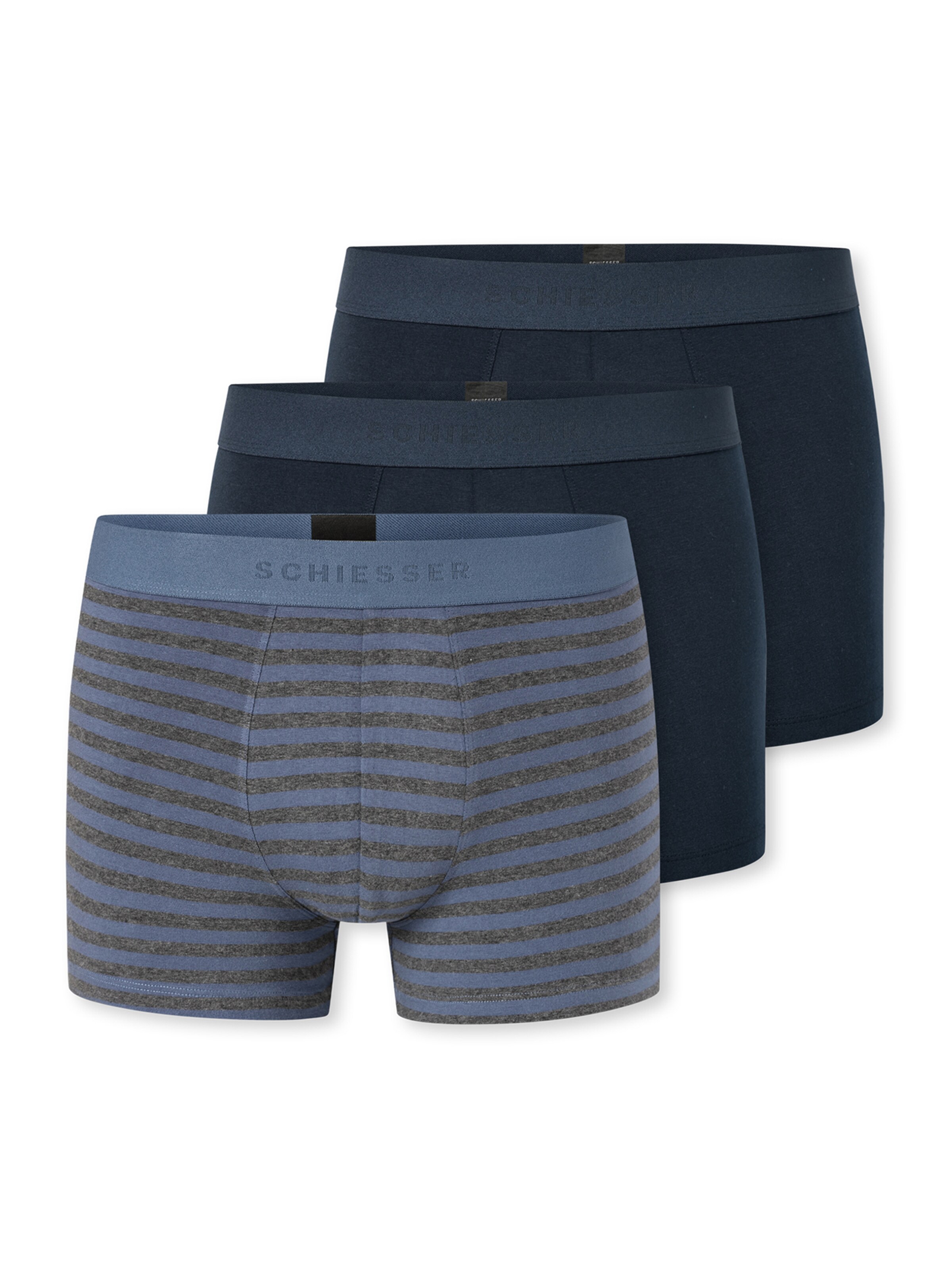 SCHIESSER Boxershorts ' 95/5 Multi ' in Blauw: voorkant