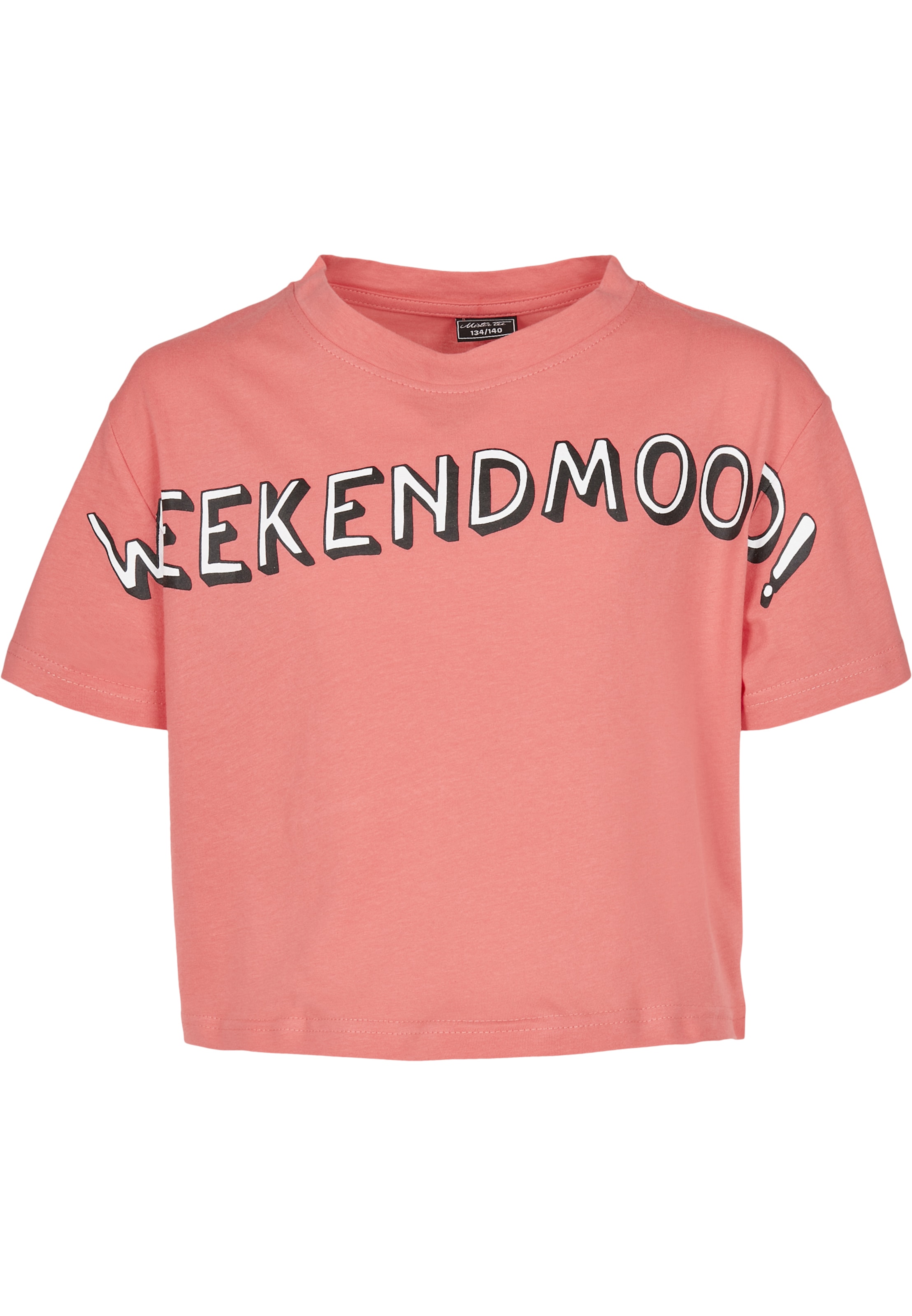 Mister Tee Shirt 'Weekend Mood' in Pink: front