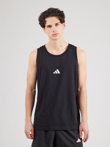 ADIDAS SPORTSWEAR Funkcionalna majica | črna barva: sprednja stran