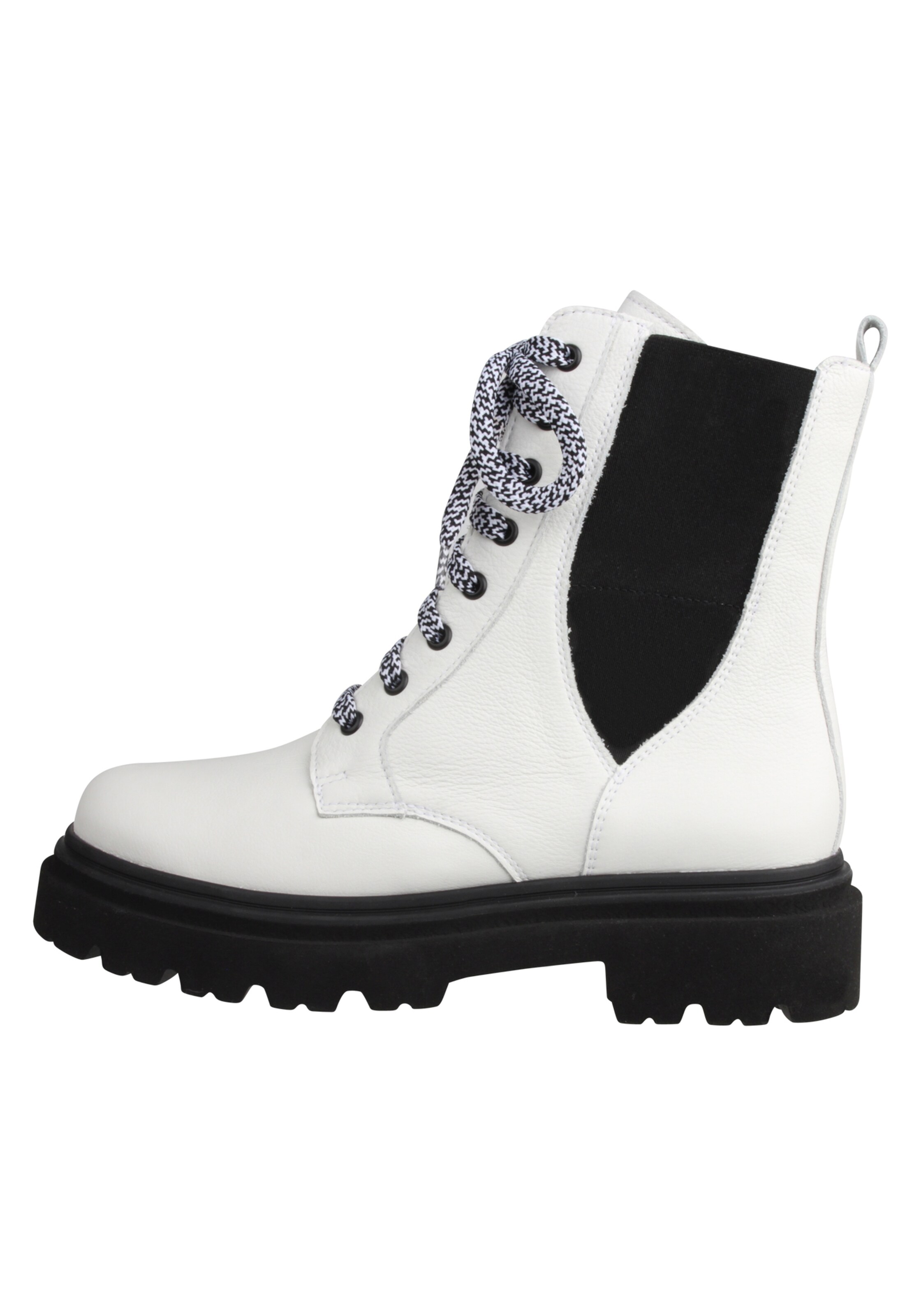 Lei by tessamino Schnürstiefelette 'Frizzi' in Weiß: Vorderseite