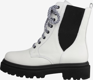Lei by tessamino Lace-Up Ankle Boots 'Frizzi' in White: front