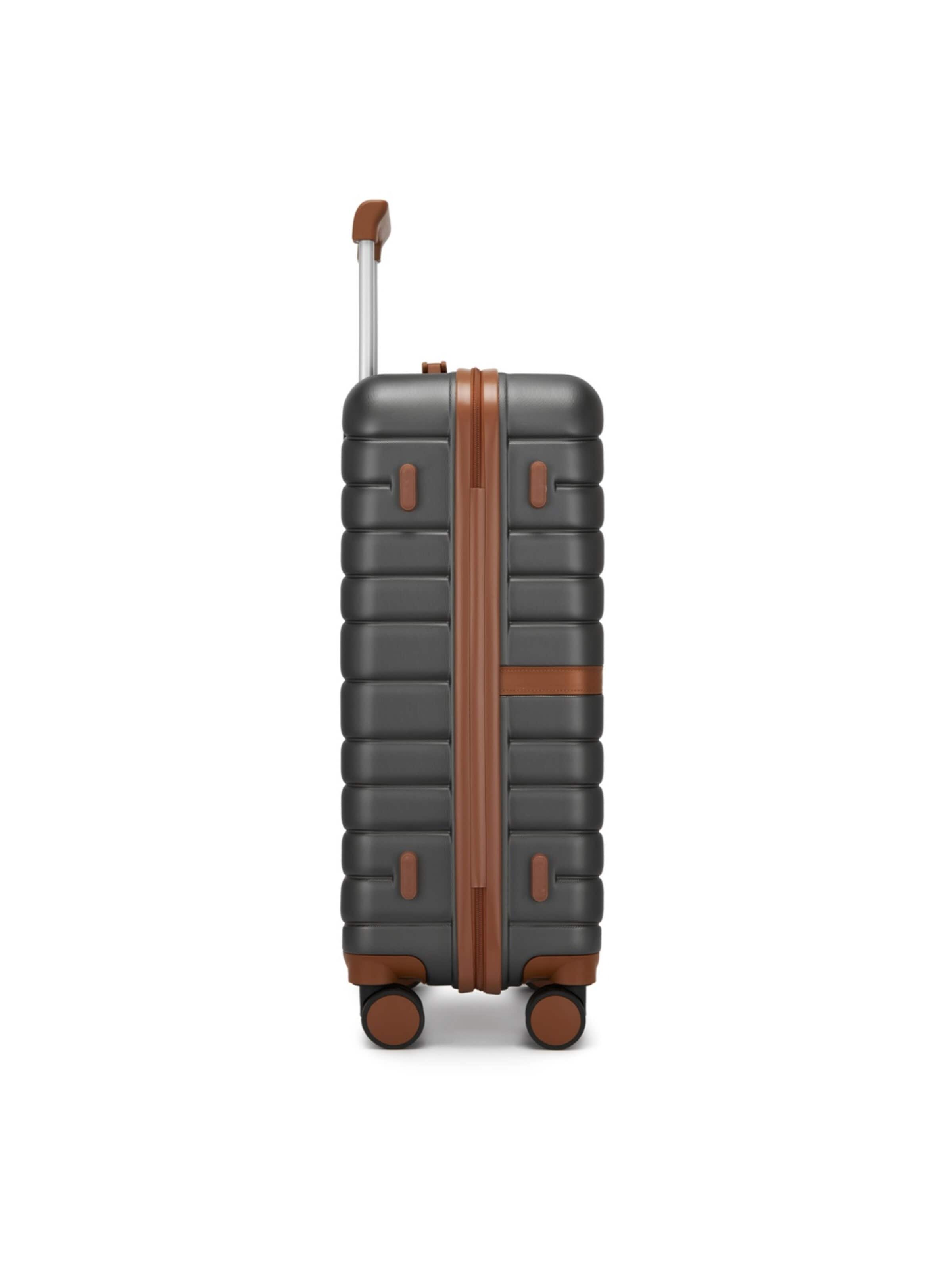 Kono Suitcase '28 Zoll Hartschalen-Trolley aus ABS und PC, Reisekoffer mit den Maßen 50,50 × 29,00 × 76,50 cm für Langreisen' in Brown