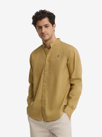 Polo Club Button Up Shirt in Green: front