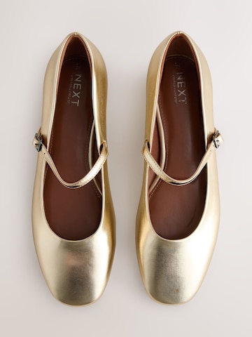 Next Strap ballerina 'Forever Comfort' in Gold