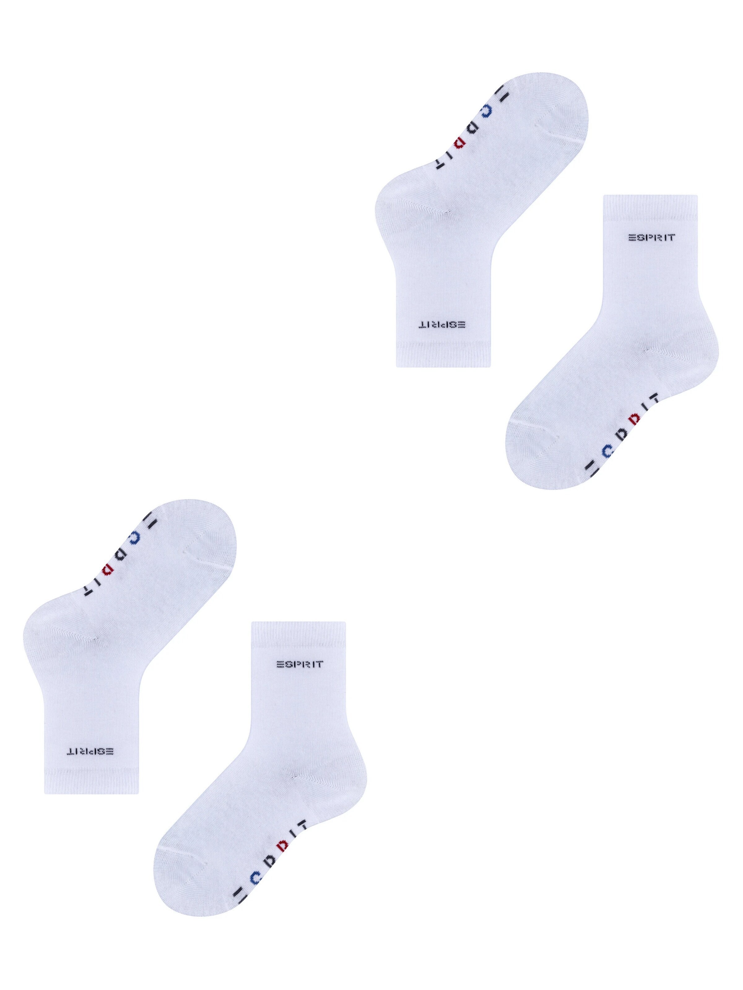 ESPRIT Socken 'Foot Logo 2-Pack'‌‌‌‌‌‌ in Weiß
