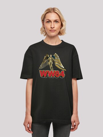 F4NT4STIC Oversized Shirt 'DC Comics Wonder Woman 84 Golden Armour' in Black: front
