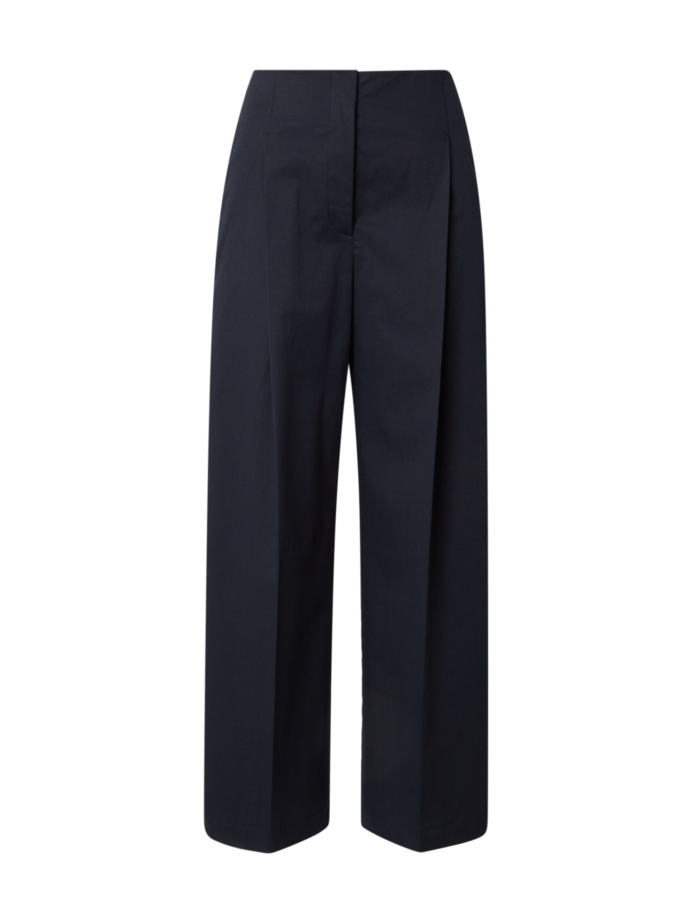 BOSS Wide leg Bandplooibroek 'Tulotta' in Blauw: voorkant