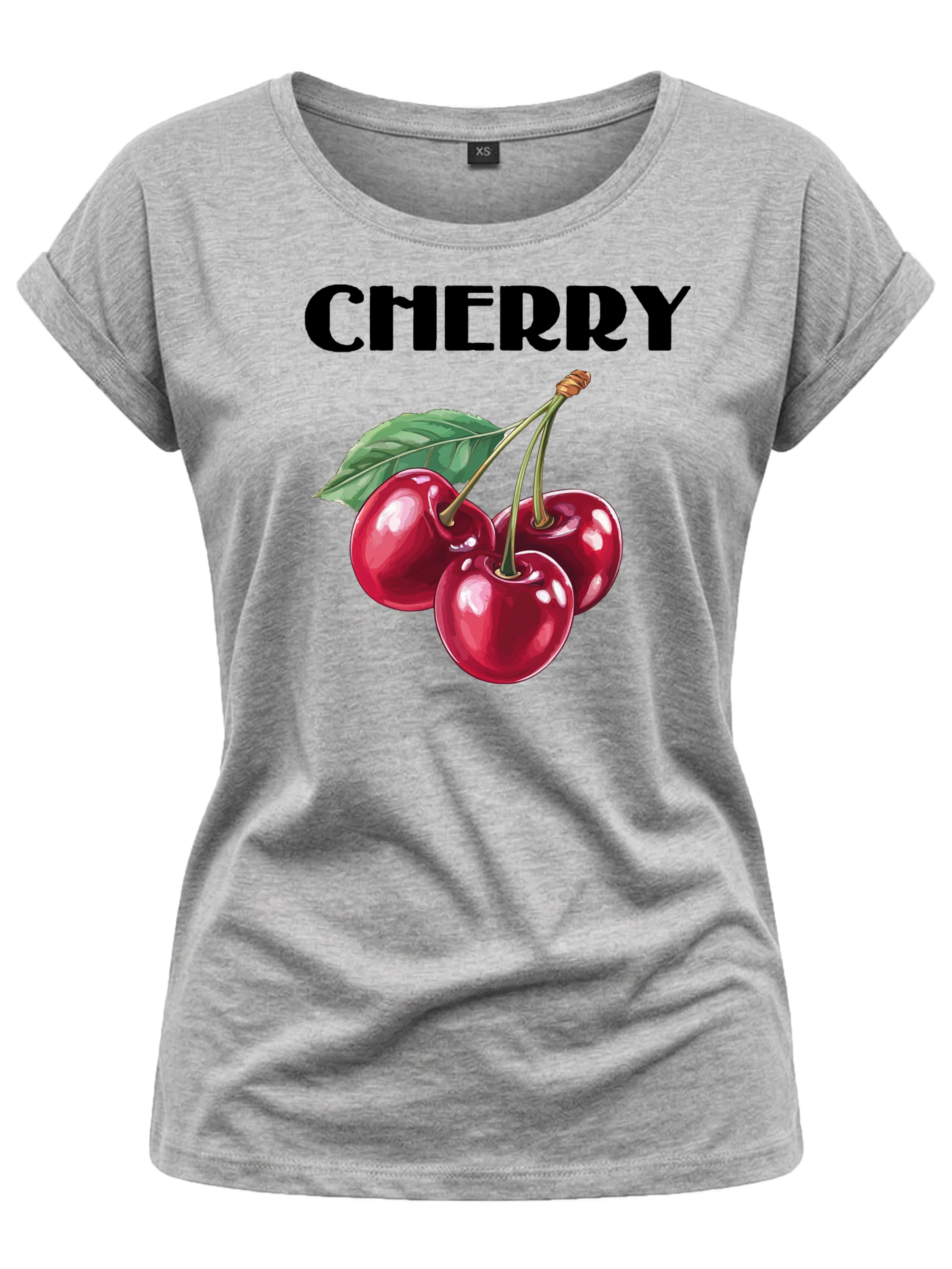 MAKAYA Shirt 'Cherry'‌‌‌‌‌‌‌‌ in Grau