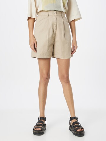 Monki Regular Trousers in Beige: front