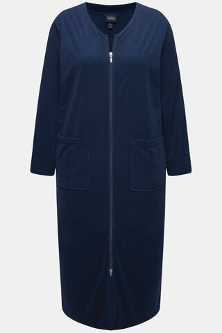 Ulla Popken Bathrobe long in Blue: front