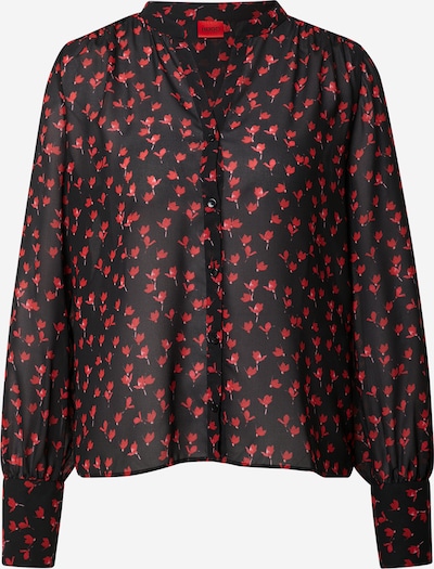 HUGO Bluse 'Eferia' in rot / schwarz, Produktansicht
