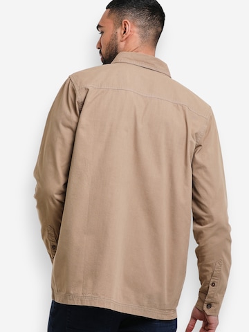 Threadbare Regular Fit Hemdjacke 'Ministry' in Braun