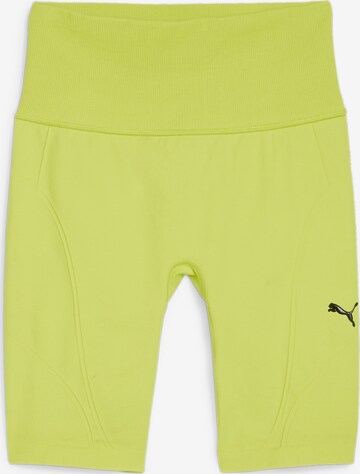 PUMA Skinny Workout Pants in Green: front