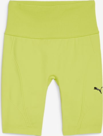 Skinny Pantalon de sport PUMA en vert : devant