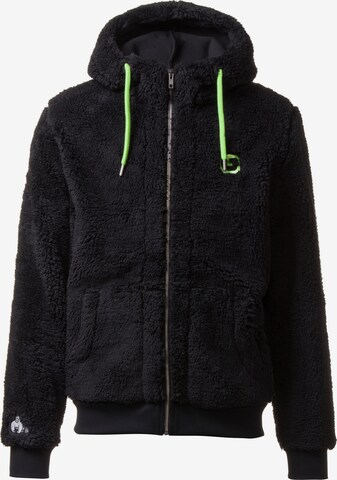 THAT GORILLA BRAND Zip-Up Hoodie 'RAFIKI' in Black: front