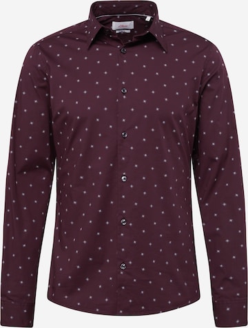 s.Oliver Button Up Shirt in Purple: front