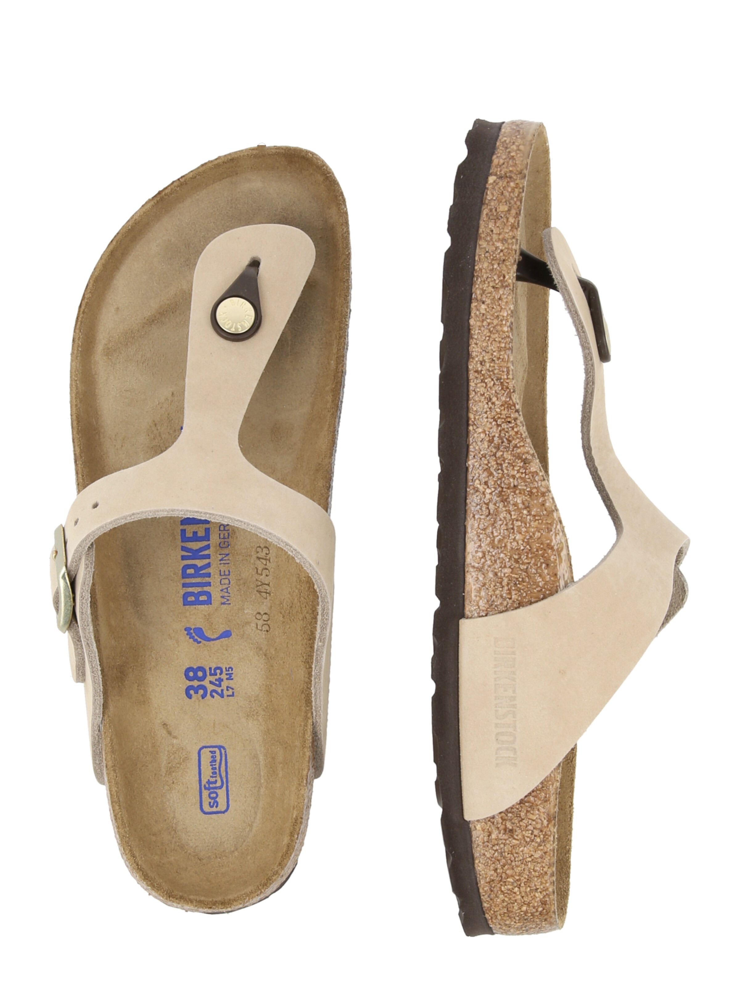 BIRKENSTOCK - Chinelos de dedo 'Gizeh' em bege