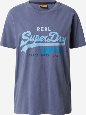 Superdry Majica | modra barva: sprednja stran