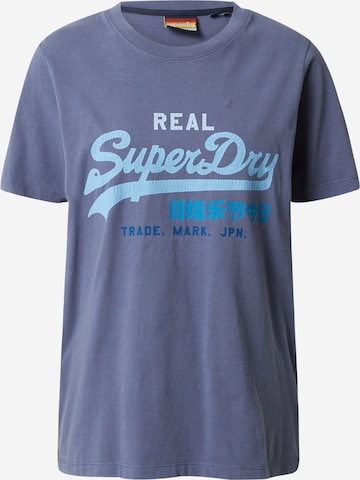 Superdry Tričko – modrá: přední strana