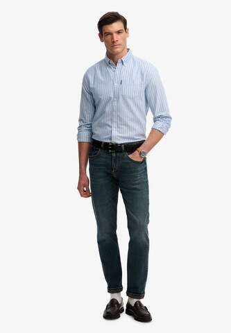 Superdry & Co Comfort fit Overhemd 'Essential' in Blauw