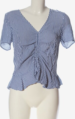 H&M Kurzarm-Bluse S in Blau: predná strana