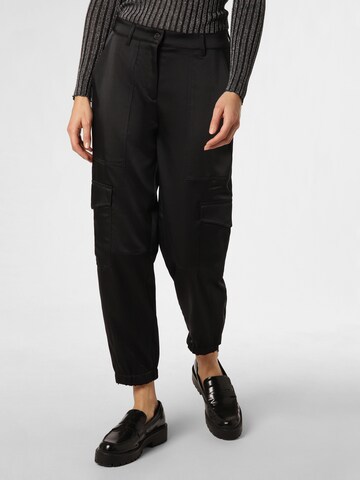 Cambio Regular Cargo Pants ' Karo ' in Black: front