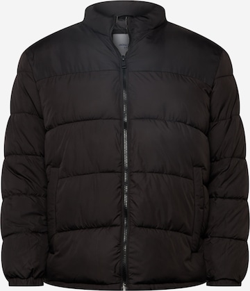 Jack & Jones Plus Winter Jacket 'PAUL' in Black: front