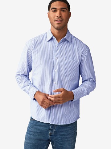Next Regular fit Button Up Shirt in Blue: front