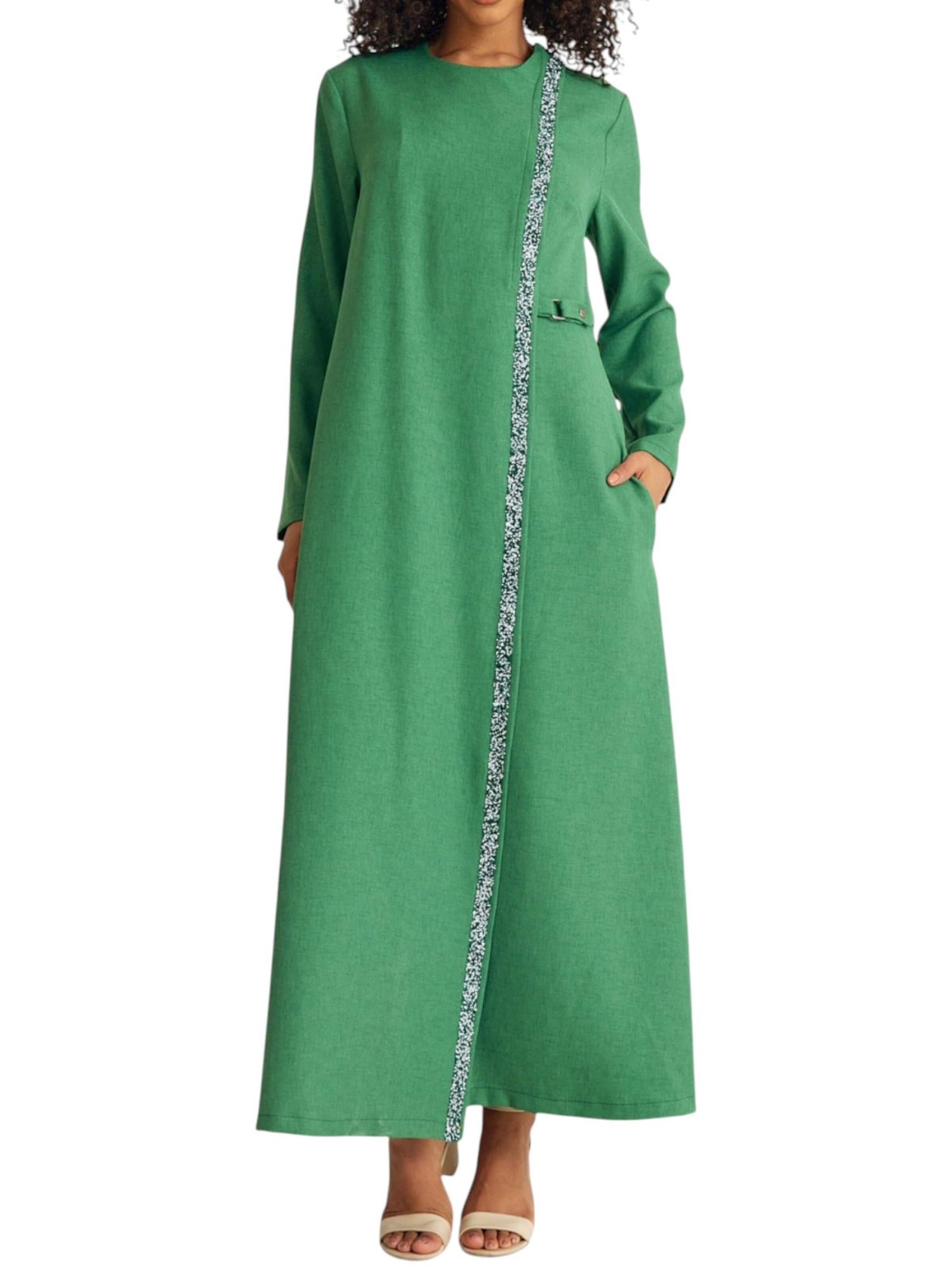 fashionshowcase Kleid 'Leila-Ferace'‌‌‌‌‌‌ in Grün