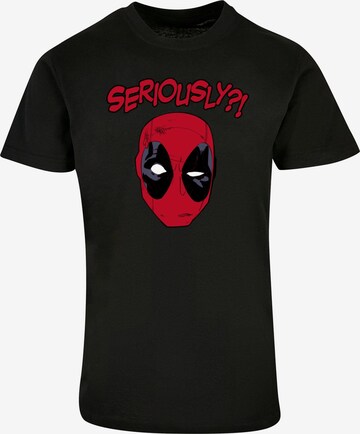 ABSOLUTE CULT Shirt 'Deadpool - Seriously' in Zwart: voorkant