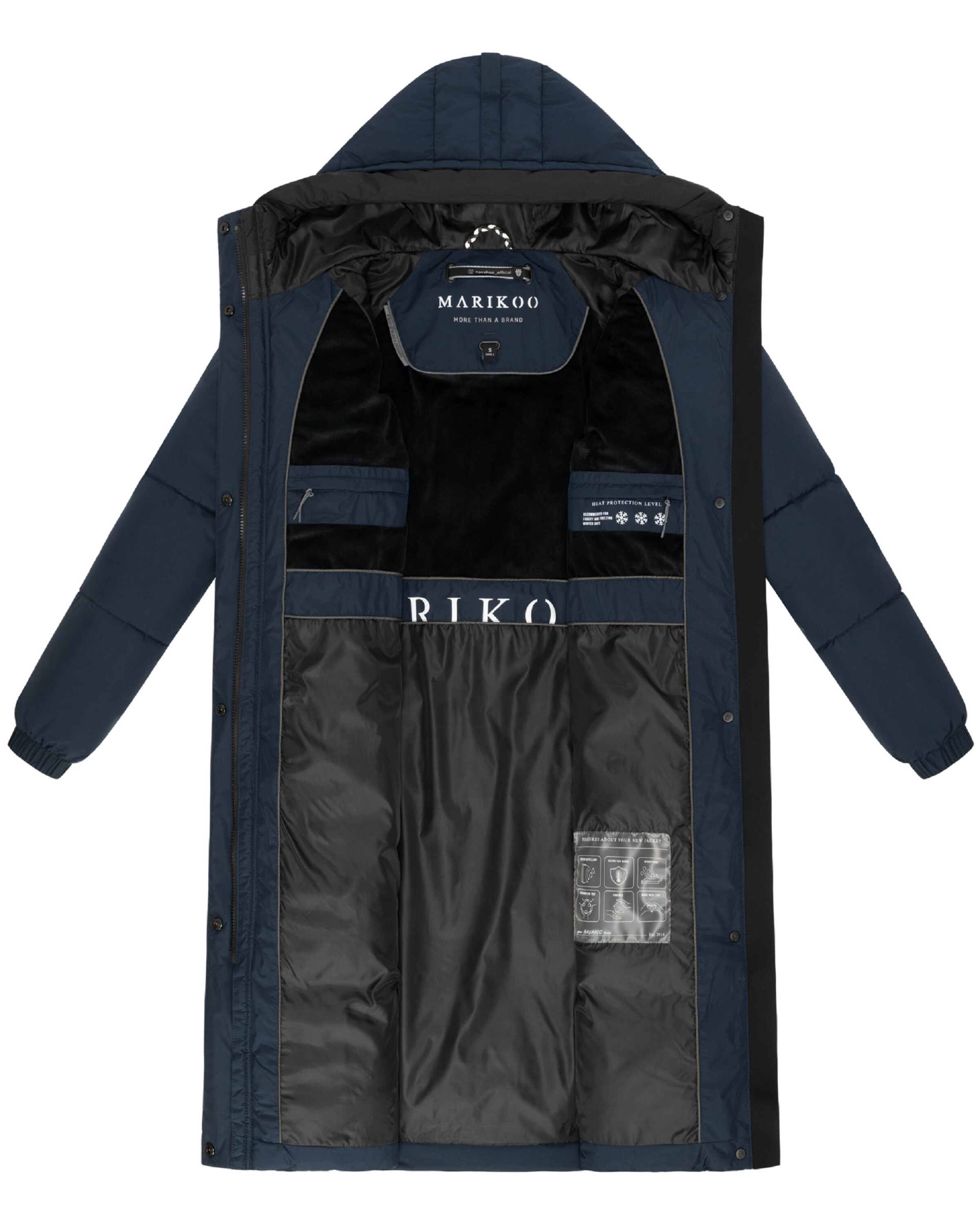 MARIKOO Wintermantel 'Yaskaa 16' in Blauw