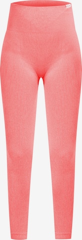 Smilodox Skinny Workout Pants ' Amaze' in Pink: front