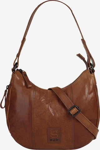 Spikes & Sparrow Umhängetasche in Braun: Vorderseite