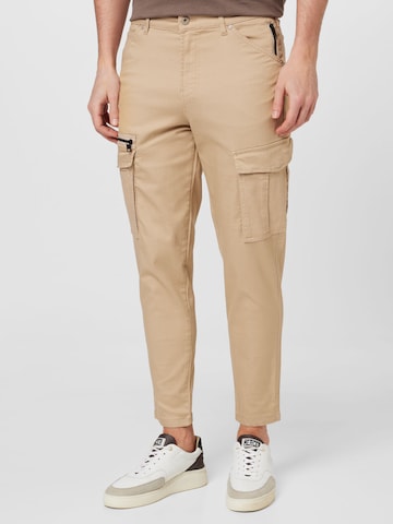 Effilé Pantalon cargo 'Ace Dex' JACK & JONES en beige : devant