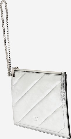 IRO Clutch in Zilver: voorkant