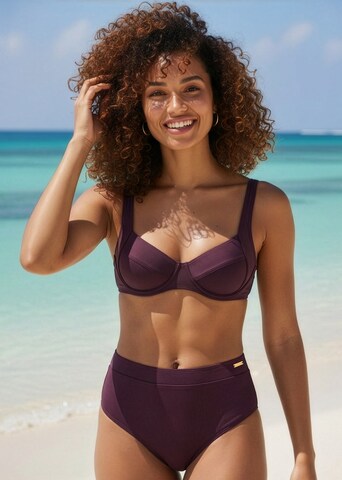 LASCANA T-Shirt Bikinitop 'Lolo' in Lila: Vorderseite