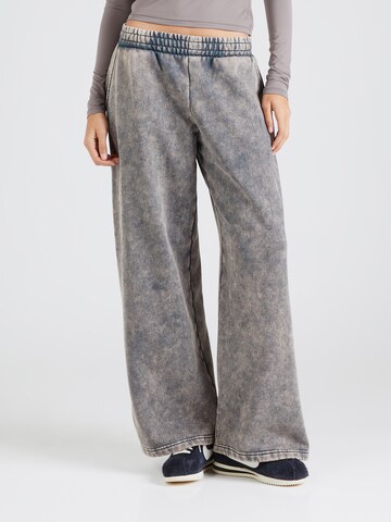 WEEKDAY Wide leg Broek in Blauw: voorkant