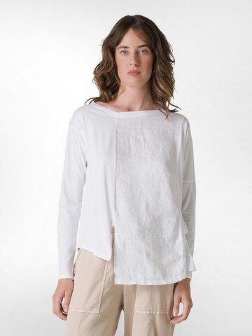 T-shirt DEHA en blanc : devant