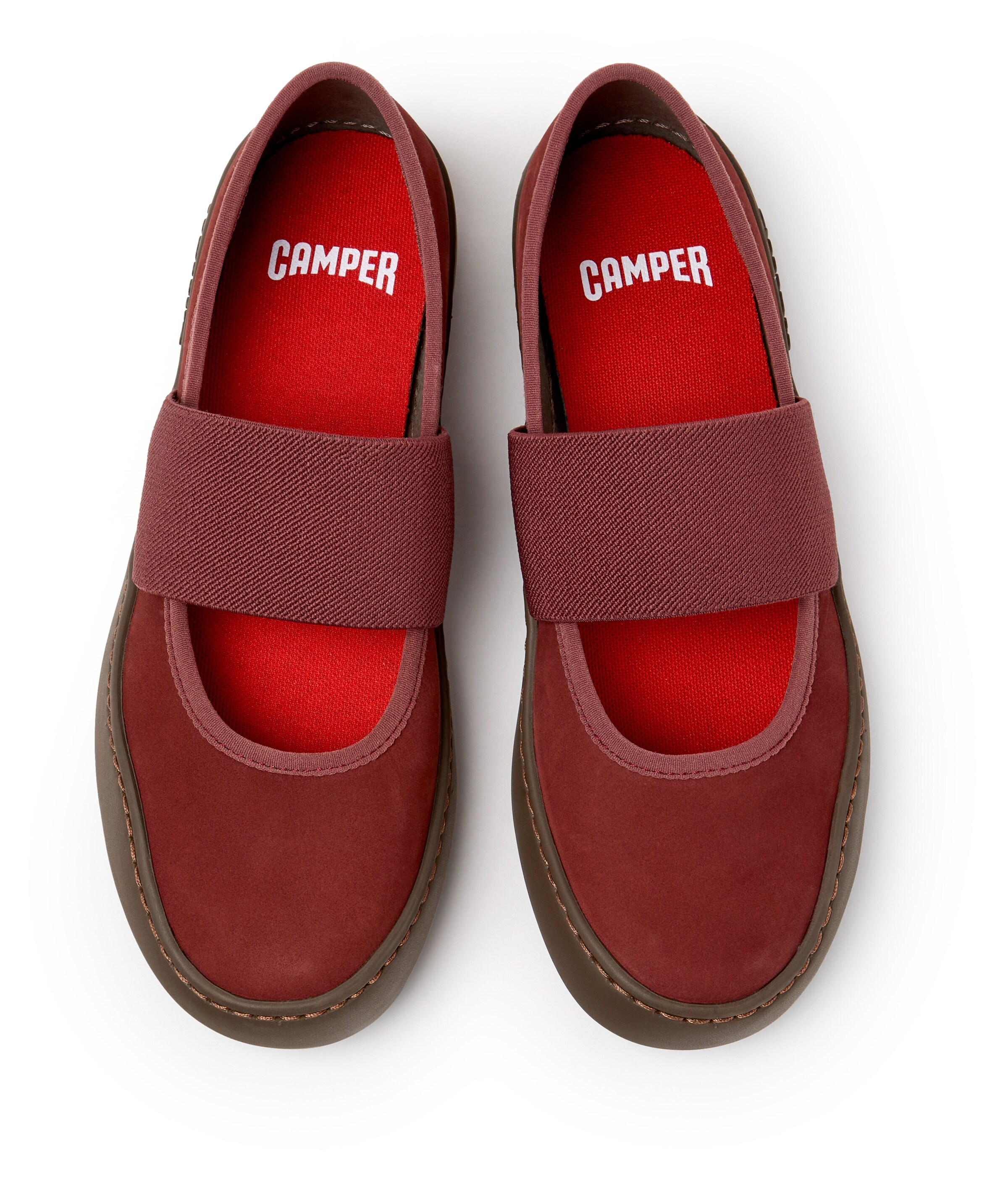 CAMPER - Bailarinas con hebilla ' Peu Touring ' en rojo