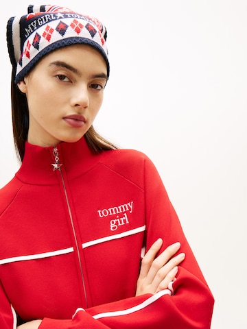 Tommy Jeans Πλεκτή ζακέτα σε κόκκινο
