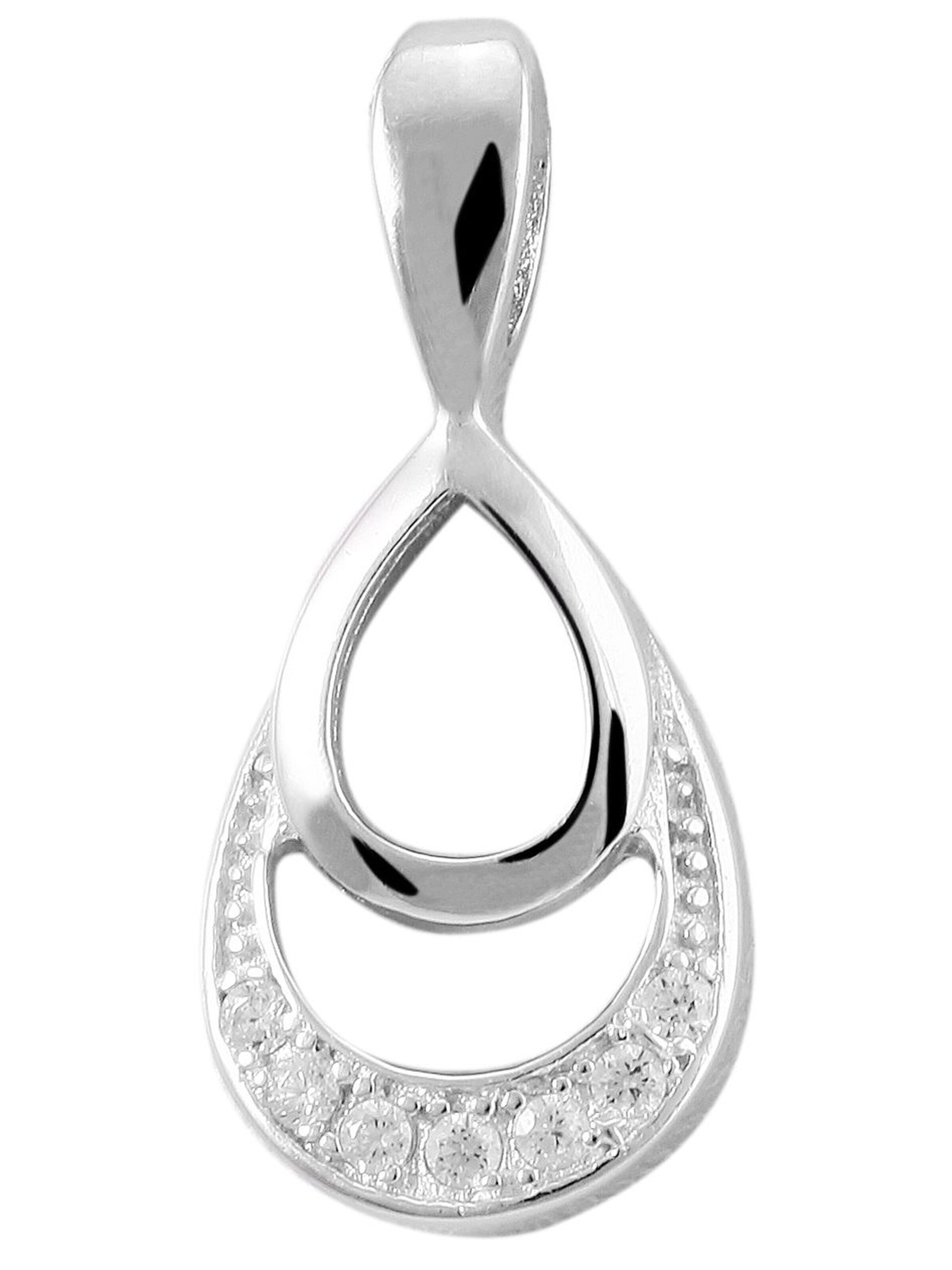 Akzent Pendant '"Mairead" aus 925 Sterlingsilber, rhodiniert, langlebig' in Silver: front