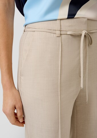 Wide Leg Pantalon à plis s.Oliver en beige