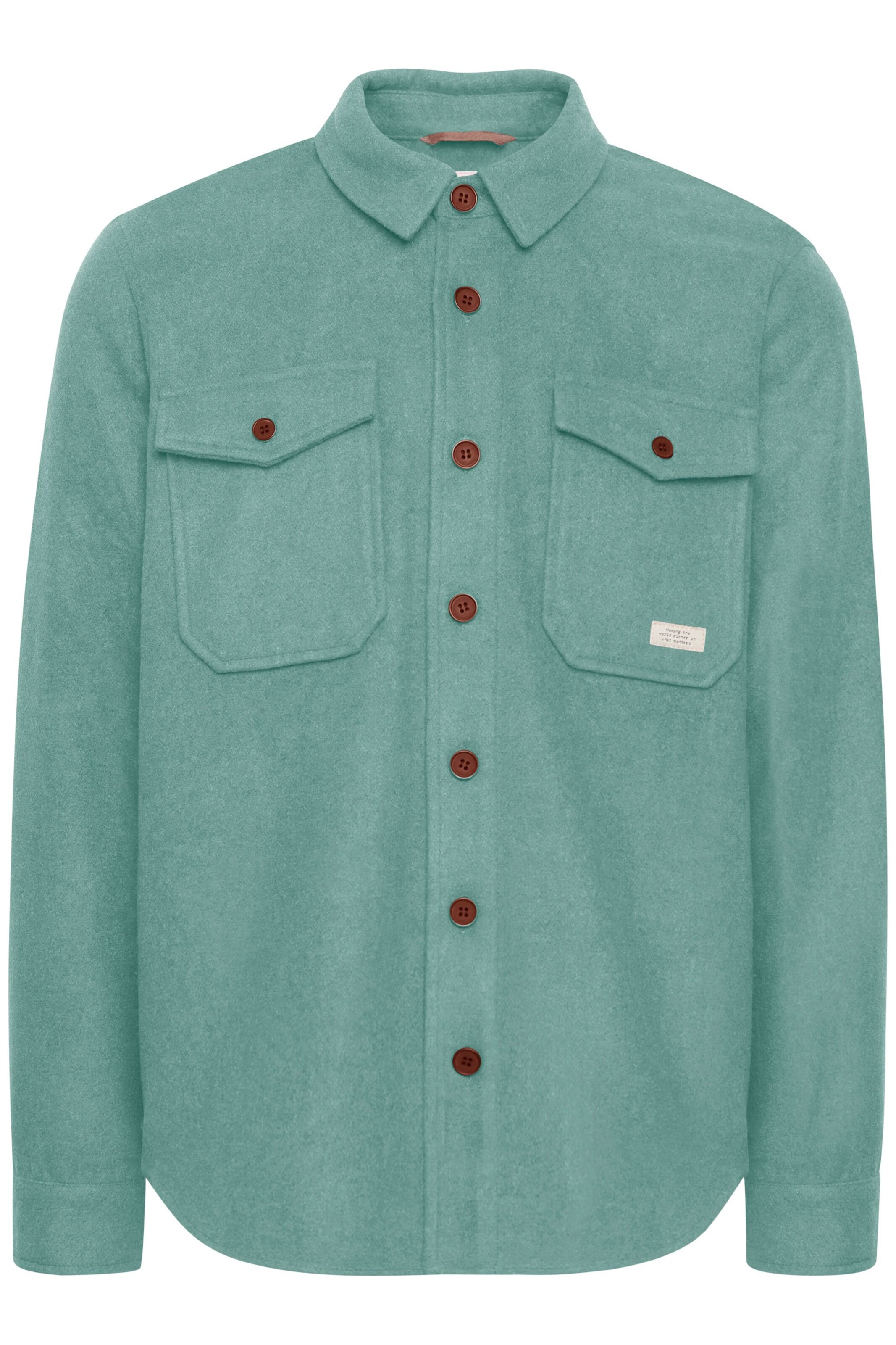 BLEND Tussenjas in Groen: voorkant