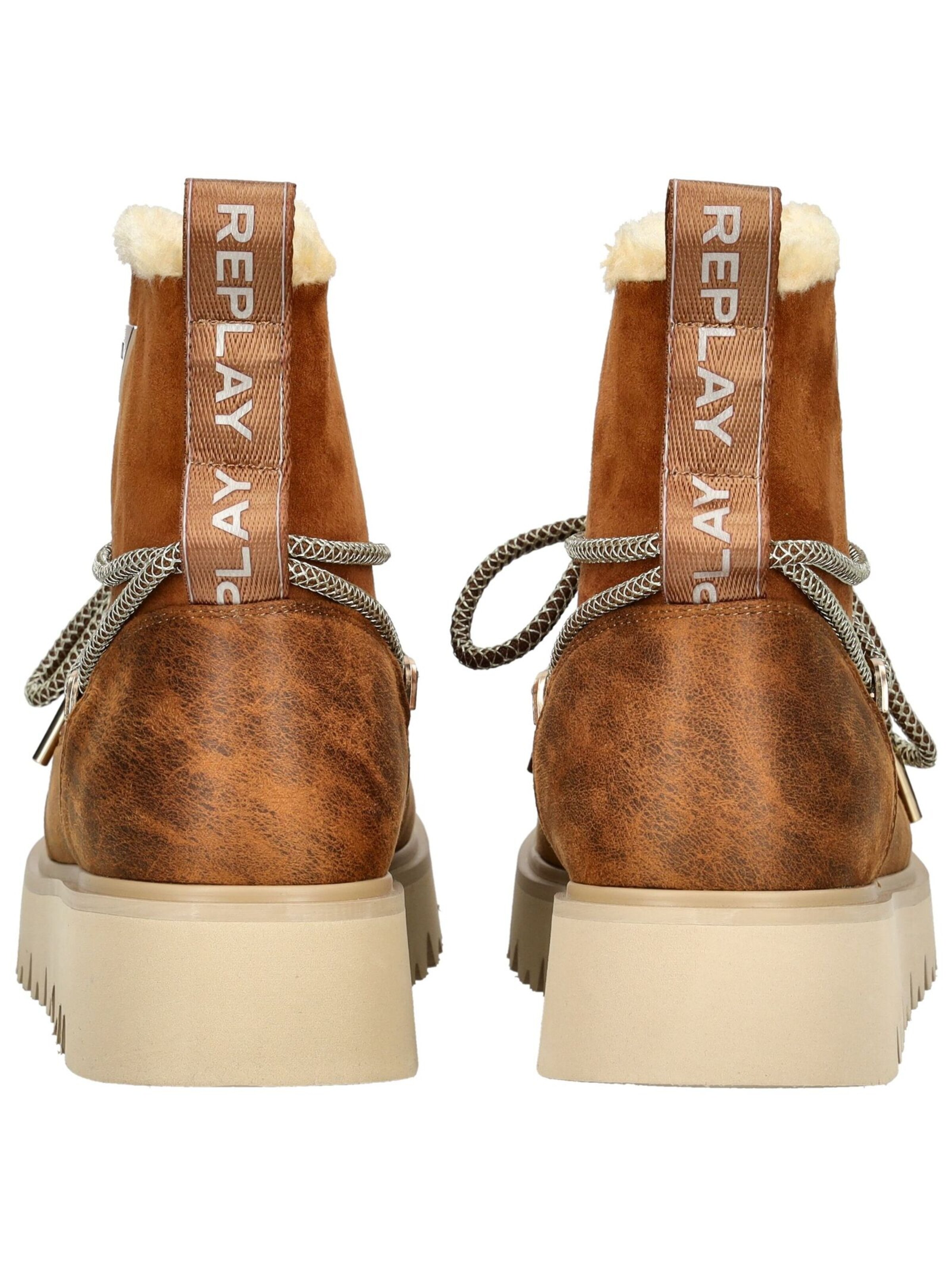 REPLAY Lace-Up Ankle Boots in Brown