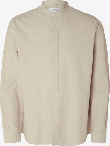 Chemise SELECTED HOMME en beige : devant